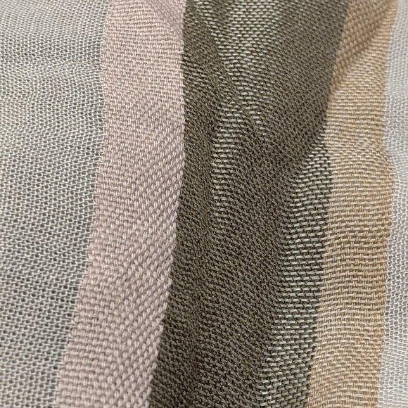 COLLECTION XIIX NEUTRAL POPPING STRIPES Wrap Scarf - Picture 4 of 10